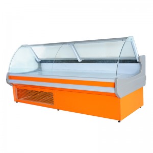 Wholesale OEM/ODM China High Quality Curved Glass Refrigerated Meat Serving Counter for Sale