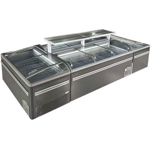 High definition China Combination Commercial Island Freezer Display Supermarket Refrigeration