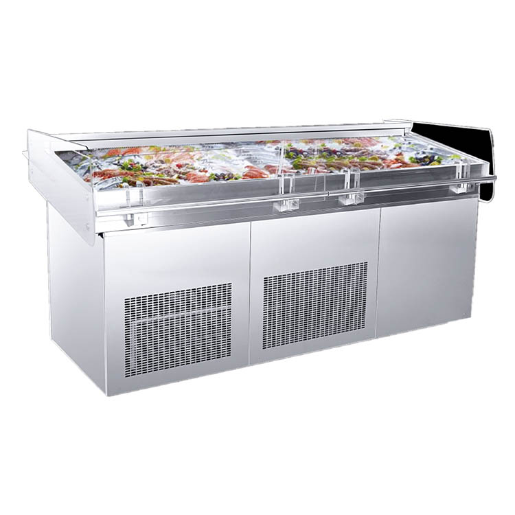 Stainless Steel Display Freezer For Sea Foods
