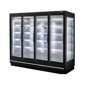 Top Grade 3 Door Glass Freezer Refrigerator Display Cooler for Supermarket