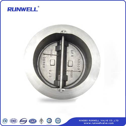 Dual plate stainless steel check valve
