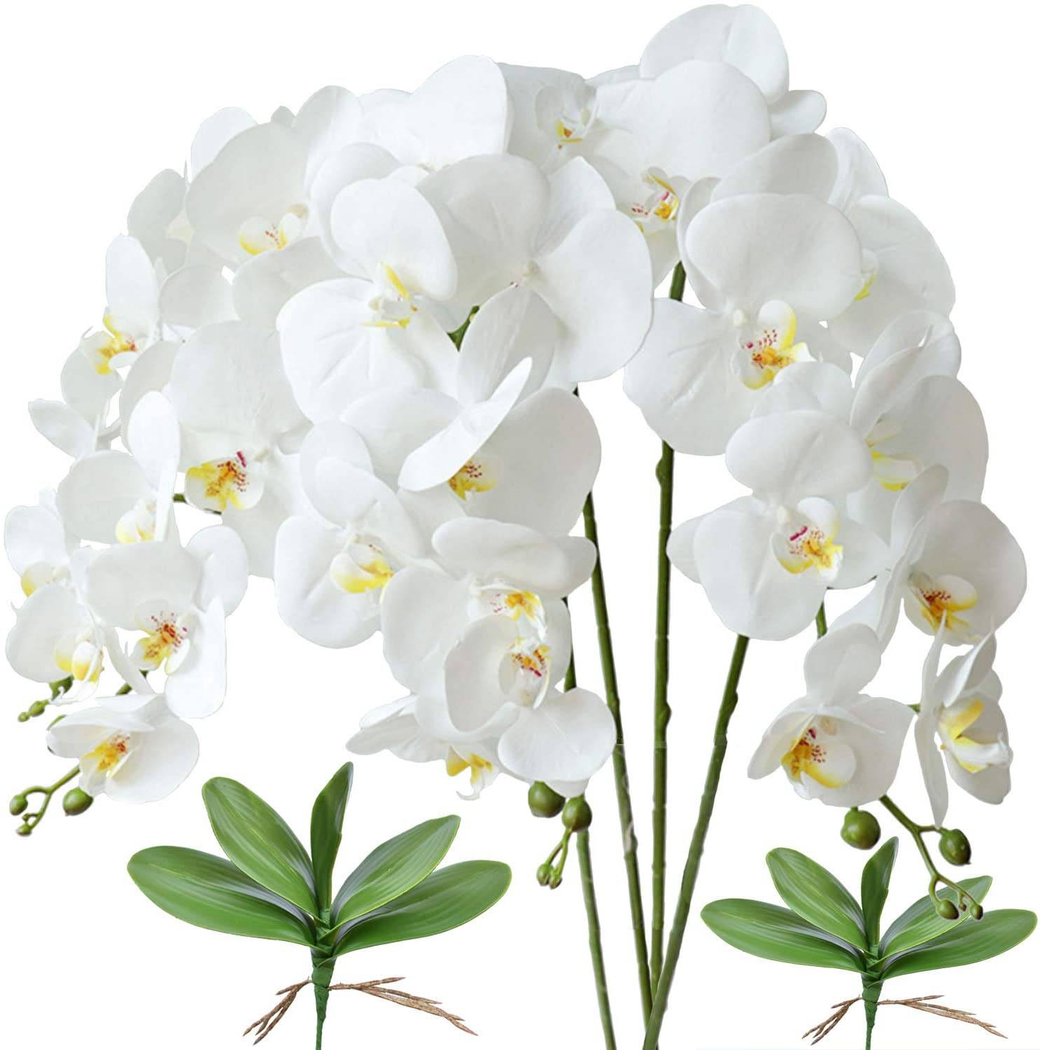 China Wholesale Orchid Flower Factories Quotes - Real Touch Artificial Orchid with 9 flower heads White Orchid Fake Phalaenopsis Flower for Home Wedding Decoration – Runya