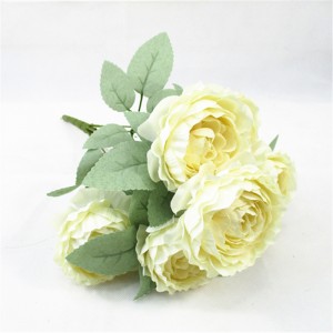 family Artificial China rose Pricelist Flower Head Vantage Fake rose Silk Plastic Plants with Stem for wedding decoration