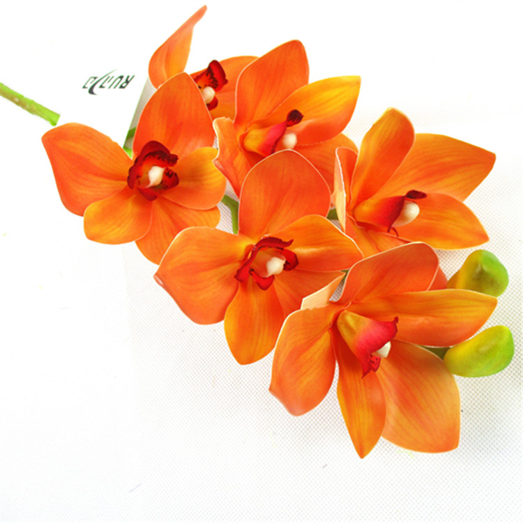  Real Touch Artificial Orchid with 6 flower heads