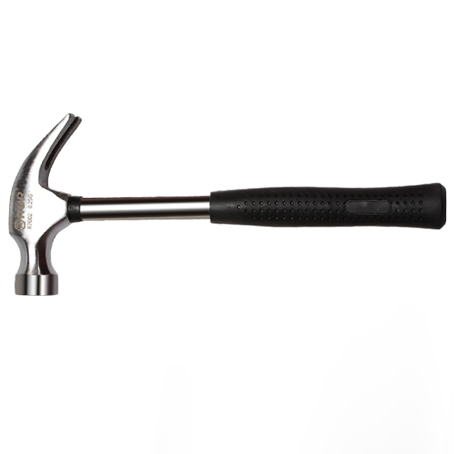 Striking Tools Carbon Steel Tubular Steel Handle Claw Hammer With Comfort Rubber Grip