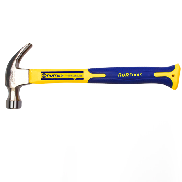 Carbon Steel 250g Double Color Handle Claw Hammer