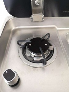 Fornello a gas RV Mini One Burner con accensione elettrica a impulsi in acciaio inossidabile con lavello a una vasca 903