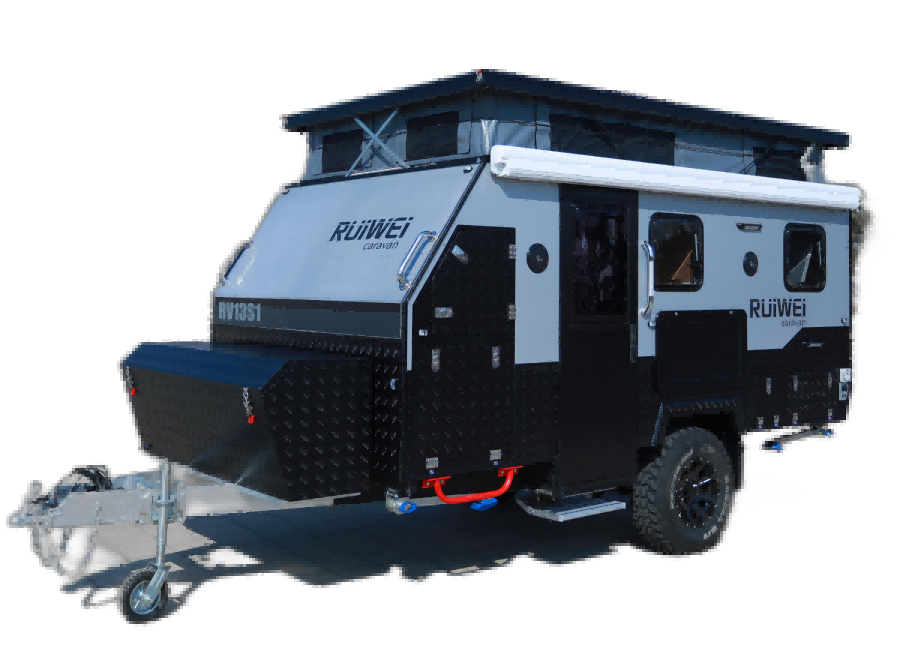 Professional China Tear Drop Trailer - 2022 off Road 13FT Pop up Camper Travel Trailers with Washroom – Ruiwei