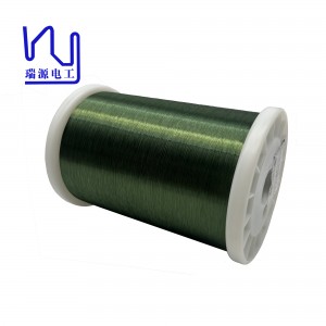 2UEWF/H 0.04mm Green Color Super Thin Magnet Wire Enameled Copper Wire For Motor