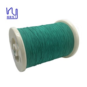 Green color real silk covered litz wire 0.071mm*84 copper conductor For high-end Audio