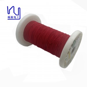USTC 0.071mm*84 Red Color Real Silk serving Silver Litz Wire For Audio