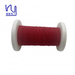 USTC 0.071mm*84 Red Color Real Silk serving Silver Litz Wire For Audio