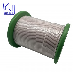 2UDTC-F 0.1mm*460 profiled silk covered litz wire 4mm*2mmflat nylon serving litz wire