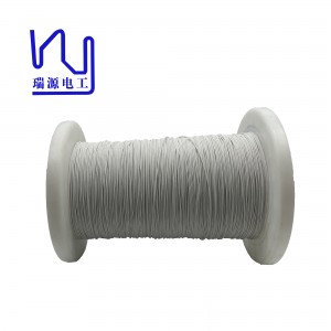 USTC 65/38AWG 99.998% 4N OCC Nylon Served Silver Litz Wire