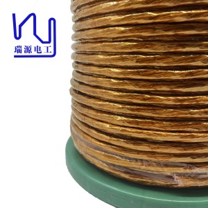 Custom Made Taped Litz Wire 120/0.4mm Polyesterimide High Frequency Copper Wire