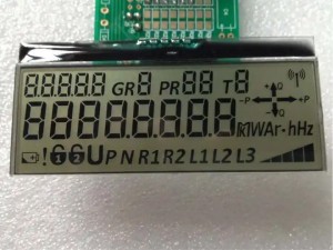 Custom 17 digits 7 segment metal pin serial energy meter lcd display module