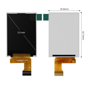 2.0 “IPS සම්පූර්ණ දසුන් HD තිරය TFT LCD වර්ණ තිරය LCD MCU8 අතුරුමුහුණත ST7789V තිරය