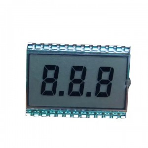 3 digits Small TN reflective panel Lcd with metal pin without no backlight
