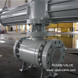China wholesale Three Way Ball Valve Supplier –  Trunnion Mounted Ball Valve with Pneumatic Actuator – Ruixin Valve