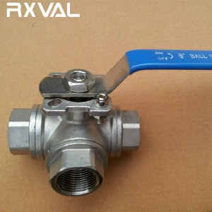 Three-Way Ball Valve with “L” or “T” Type
