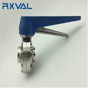 China wholesale 3 Way Sanitary Ball Valve Factory –  DIN Sanitary Butterfly Valve Weld End with Multi-position Handle – Ruixin Valve