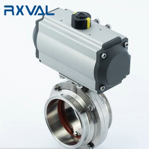 China wholesale Valve Sanitary Factories –  SMS Sanitary Butterfly Valve Clamp End with Pneumatic Actuator – Ruixin Valve