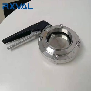 SMS Sanitary Butterfly Valve Welding End with Pull Handle