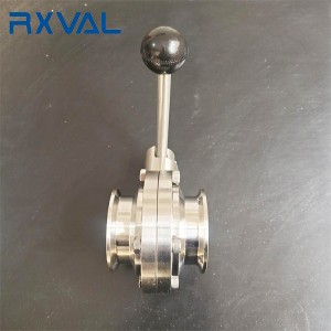 DN25 Sanitary Butterfly Valve Clamp End