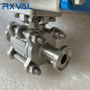 Sanitary Ball Valve with Pneumatic actuator Clamp end