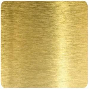 Golden Brushed Anodised Aluminum Sheet