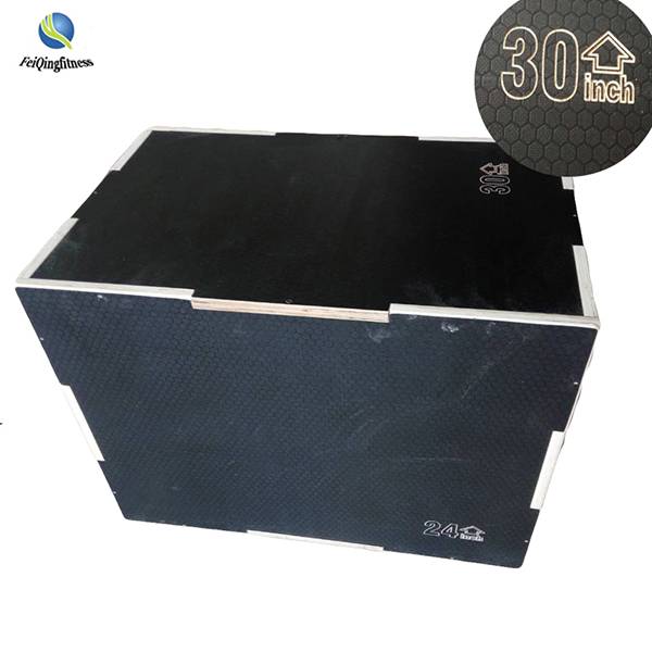 Factory Cheap Hot Gym Plyo Box - Black wooden plyo box – Feiqing