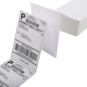 4″x6″ waterproof barcode adhesive sticker thermal paper shipping label