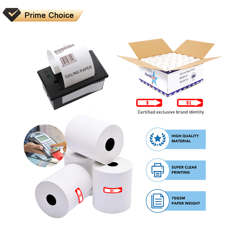 Factory Price cash register receipt rolls atm pos thermal paper 80*80,57*40mm in cheap price with best quality