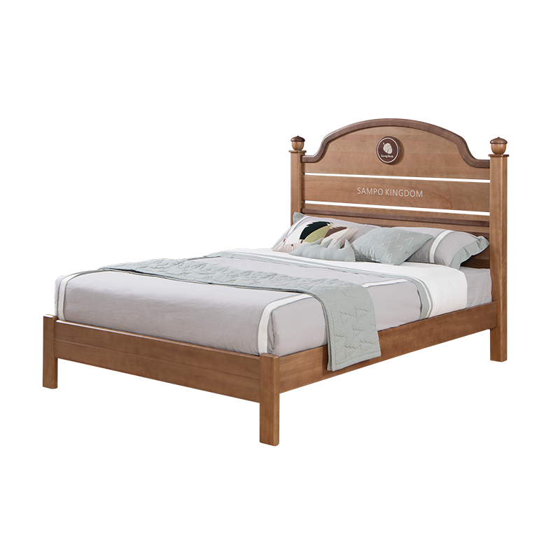 ODM Wardrobe Furniture Manufacturer Factories –  Sampo Kid’s Natural Pine Modern series single bed Solid Pine Wood Bed Frame SP-A-BC045 – Sampo