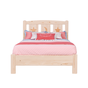 Sampo Kid’s Single Bed with Desk and Wardrobe Natural Pine Design Single Bed Solid Pine Wood Bed Frame SP-B-DC004