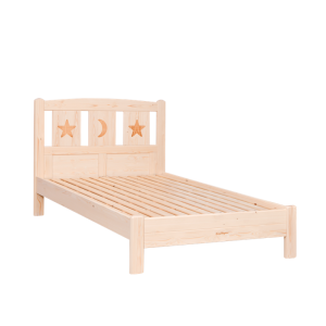 Samostatná dětská postel Sampo s psacím stolem a šatní skříní Jednolůžko s designem z přírodní borovice Rám postele z masivní borovice SP-B-DC004