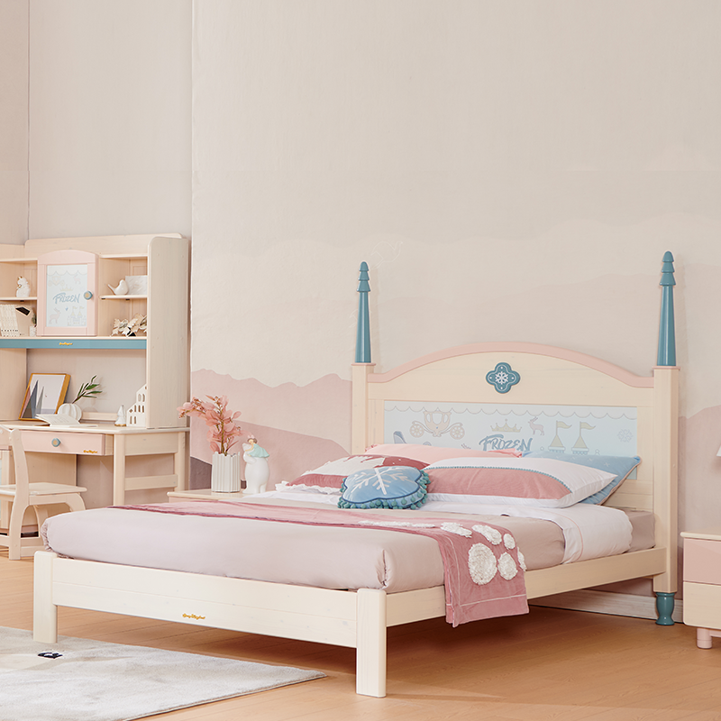 ODM Canopy Children Bed Suppliers –   Sampo Kid’s Ice castle series single bed Solid Pine Wood Bed Frame SP-A-DC042 – Sampo