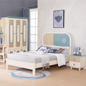 سامبو سرير أطفال تصميم كاندي للأطفال سرير ملكي خشب منجد سرير بلا أرجل إطار سرير مفرد للأطفال SP-A-DC048