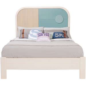 Sampo łóżko dziecięce cukierkowy wzór dzieci łóżka typu king size drewniana tapicerowana platforma rama łóżka dziecięce łóżko pojedyncze SP-A-DC048