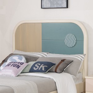 Ihe ndina nke Sampo Kid's Bed Design Children nha Eze nha akwa osisi akwadoro Platform Bed Frame Kid's Single Bed SP-A-DC048