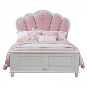 Łóżko pojedyncze Sampo dla dzieci w europejskim stylu Donna Castle Series Rama łóżka z litego drewna sosnowego SP-A-DC003