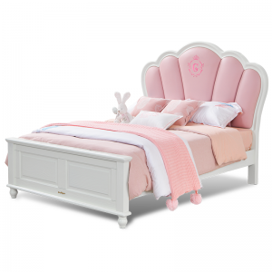 Sampo Kid estilo europeu Donna Castle Series cama de solteiro em madeira de pinho maciço estrutura SP-A-DC003