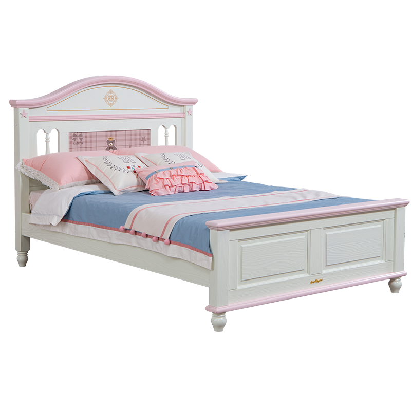 OEM Wardrobe Furniture Manufacturer Manufacturer –  Sampo Kid’s British style Single Bed Solid Pine Wood Bed Frame SP-A-DC043 – Sampo
