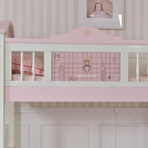 Dětská patrová postel Sampo se zásuvkou pro schody Britský styl Dětské dvojlůžka Rám postele z masivní borovice SP-A-GC129
