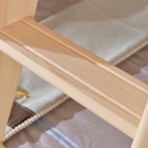 Sampo beliche infantil com design de pinho colorido, beliche para crianças, estrutura de cama de madeira, cama dupla de madeira sólida com escadas SP-B-DC502