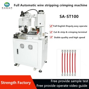 SA-ST100 Full automatic Double end wire cut strip crimp terminal machine