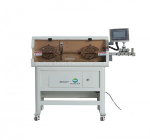 Automatic sheathed cable stripping cutting machine