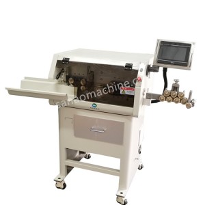 Automatic sheathed cable stripping twisting machine