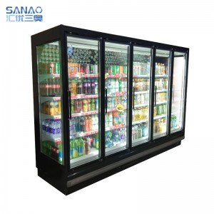 ODM Manufacturer Vertical Deep Freezer Refrigerated Air-Cooled Display Refrigerator
