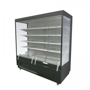 Top Grade China Fruit Display Multideck Showcase Cooling Air Curtain Cabinet Open Chiller for Supermarket